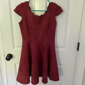 Lulu’s Red Velvet Dress